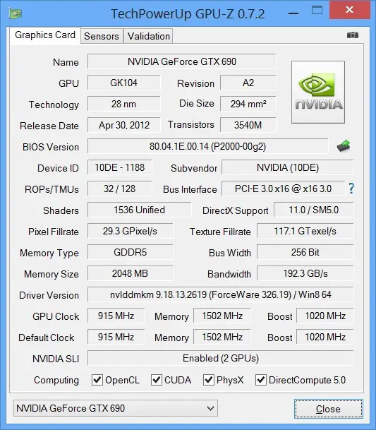 Tech power GPU - specs