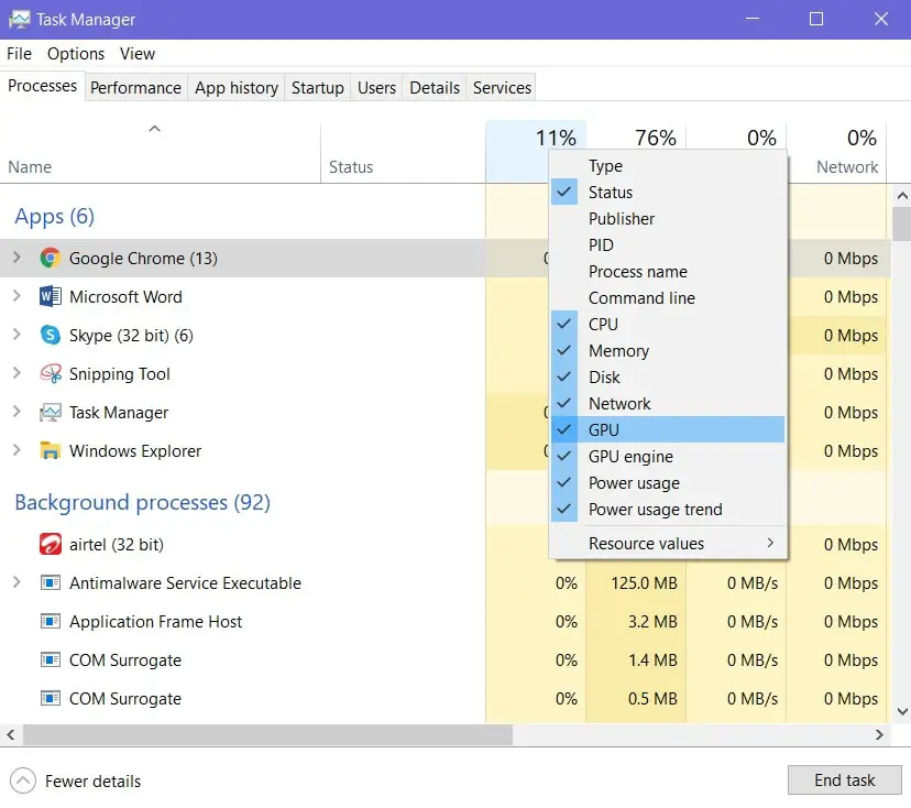 enable GPU tracking