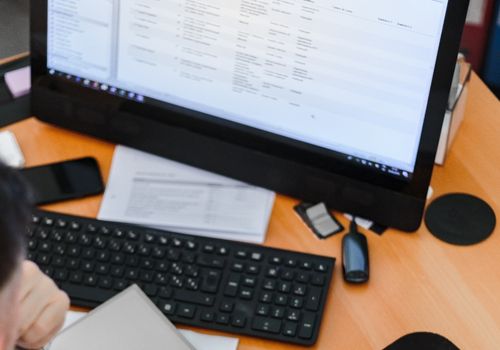 Man Using Desktop Computer System