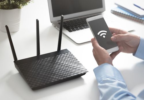 Person Trying To Connect To WiFi