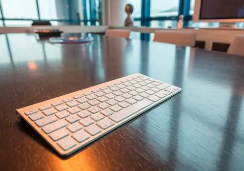 Wireless Keyboard on a office desk