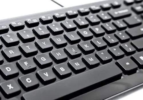 Close View of Black Keyboard
