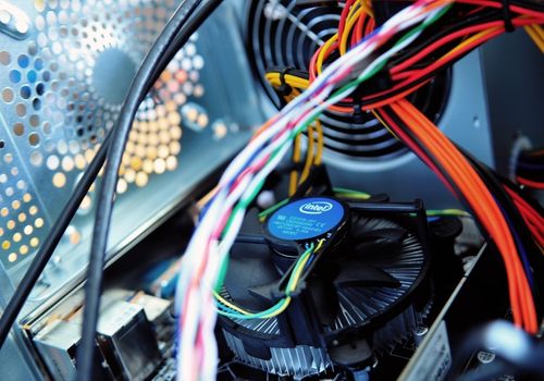 Close View of Computer Fan