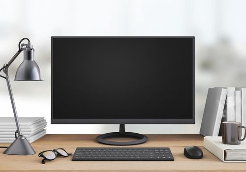 Large PC Monitor on an Office Desk