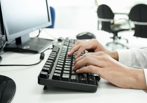 Office Worker Working on the Computer