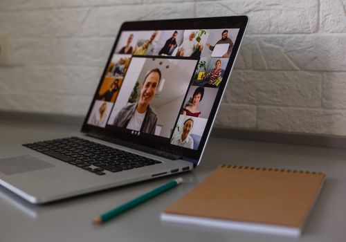 Close up of a Video Call Among Friends