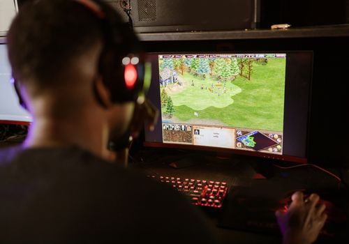 Man Playing Computer Games