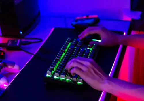 Someone Using a Gaming Keyboard