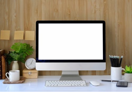 blank screen desktop computer