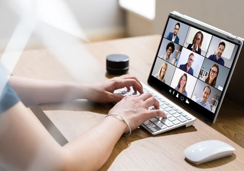 Woman on a Discord Call on Her Tablet