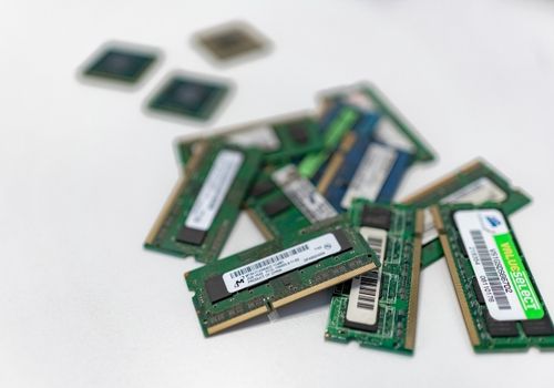 Different Sizes of Memory Cards in a Pile