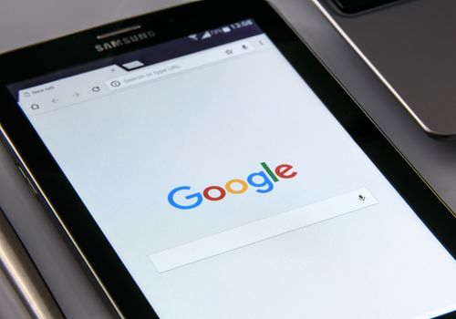 Google Search on a Tablet