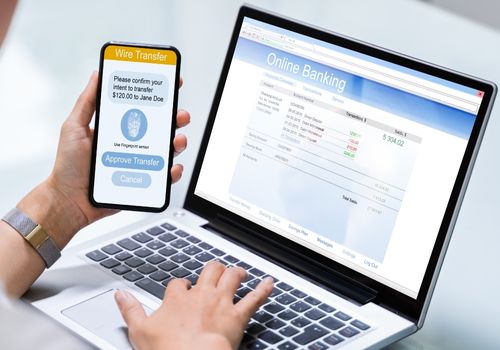 Online Banking Services Browser View and the App View