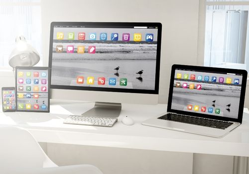 Desktop PC, Laptop, Tab, and Phone