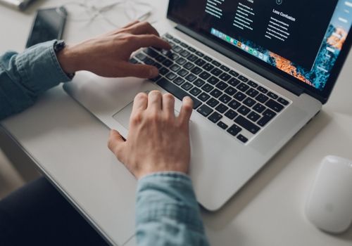 Person Working on the Laptop