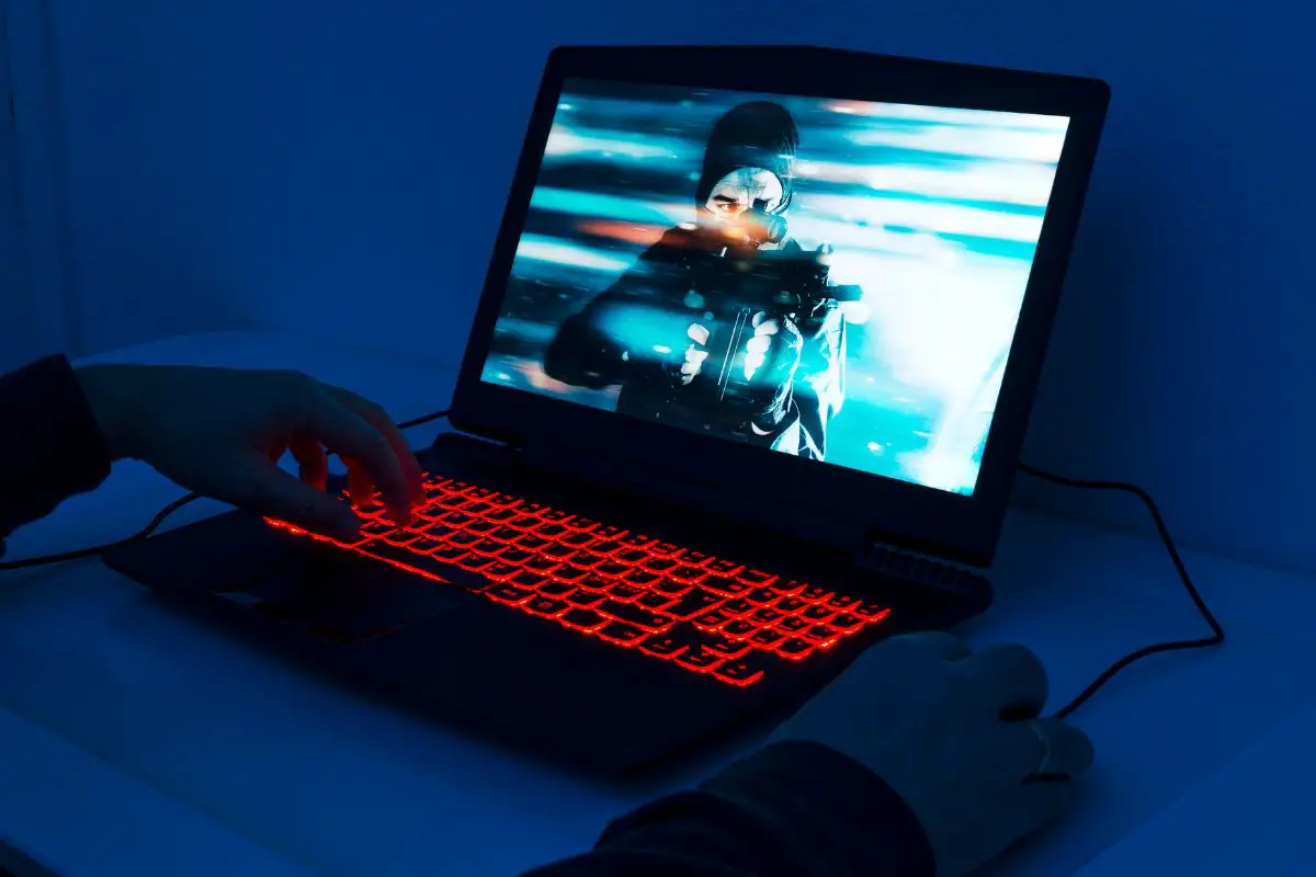 Laptop Gaming in the Dark Room