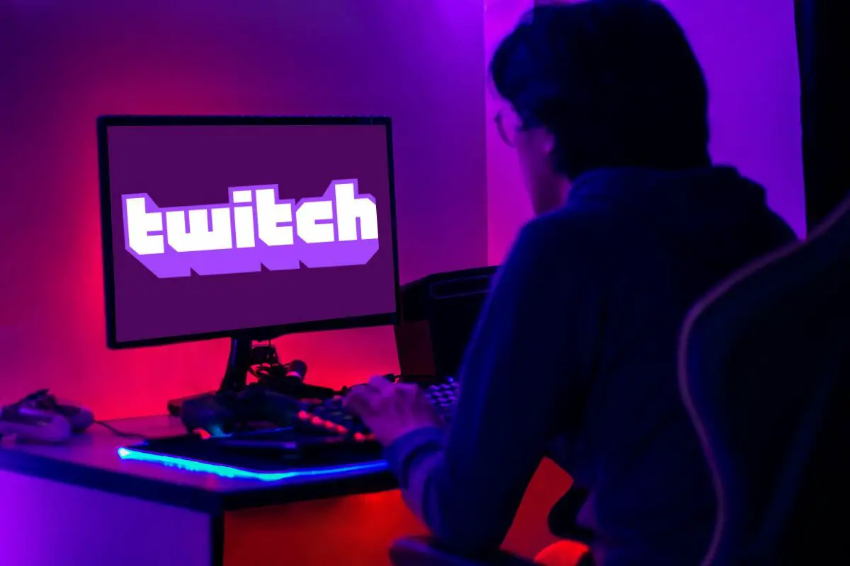 Man Staring at the Twitch Screen on his PC