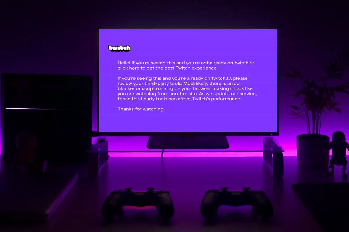 Twitch Error Screen on the Gaming PC