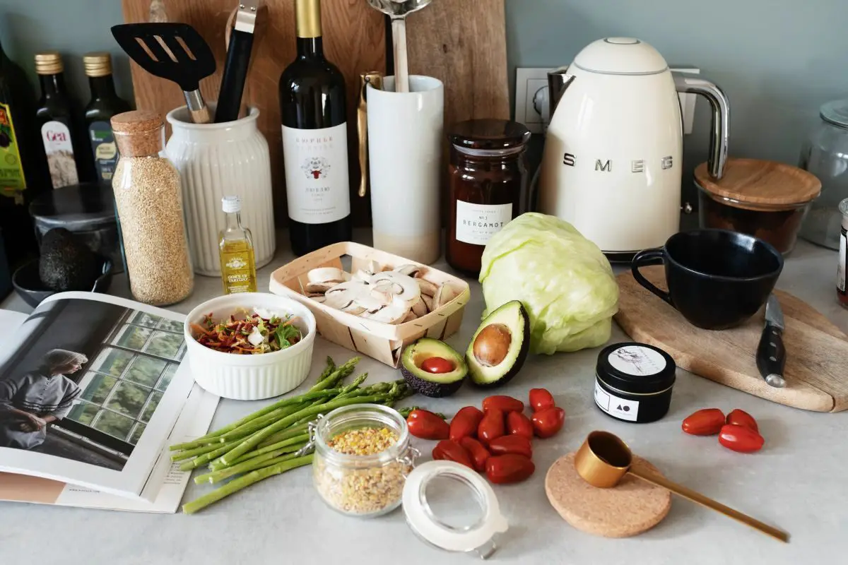 Cooking Ingredients Arranged on the Counter