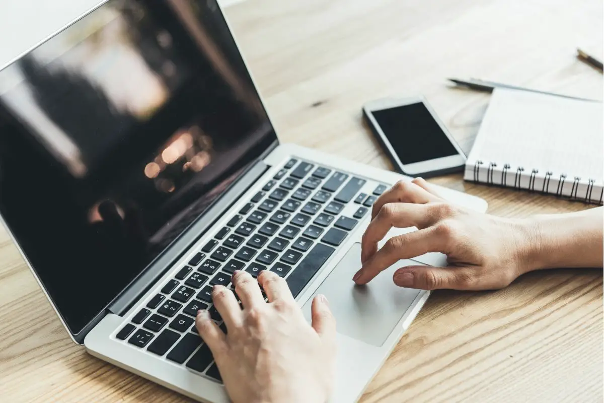 Person Working on the Laptop