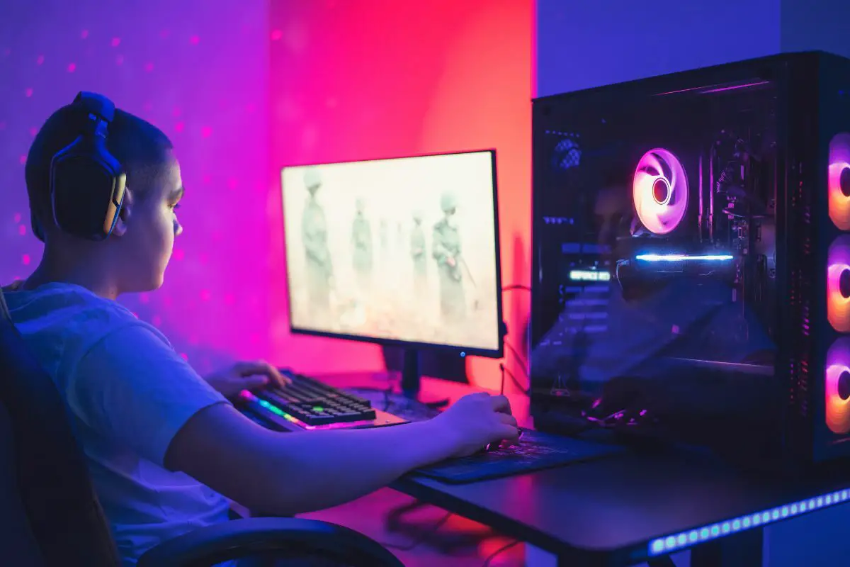 Teenage Boy Playing Live PC Game