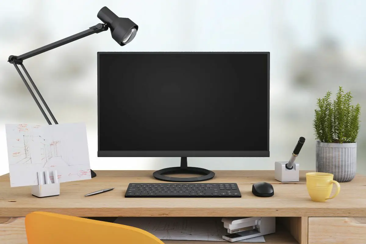 Large PC Monitor on an Office Desk