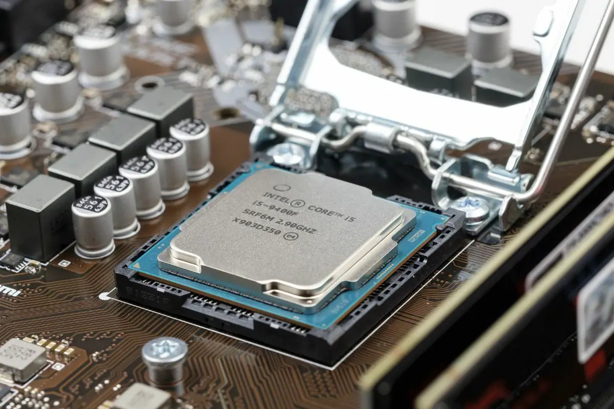 Focused Shot of Computer Processor