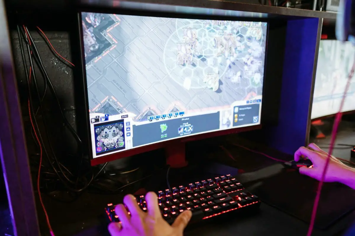 Person Playing Live PC Game