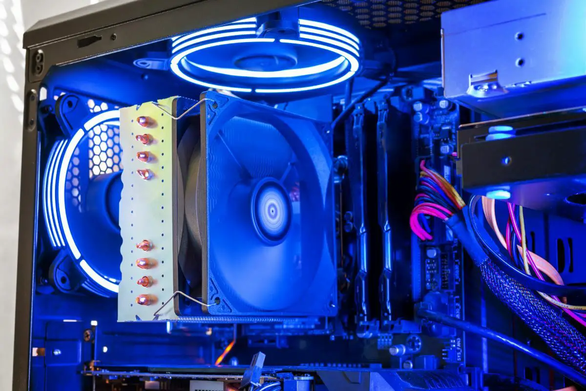 Large Processor Cooler on a Modern Gaming Computer