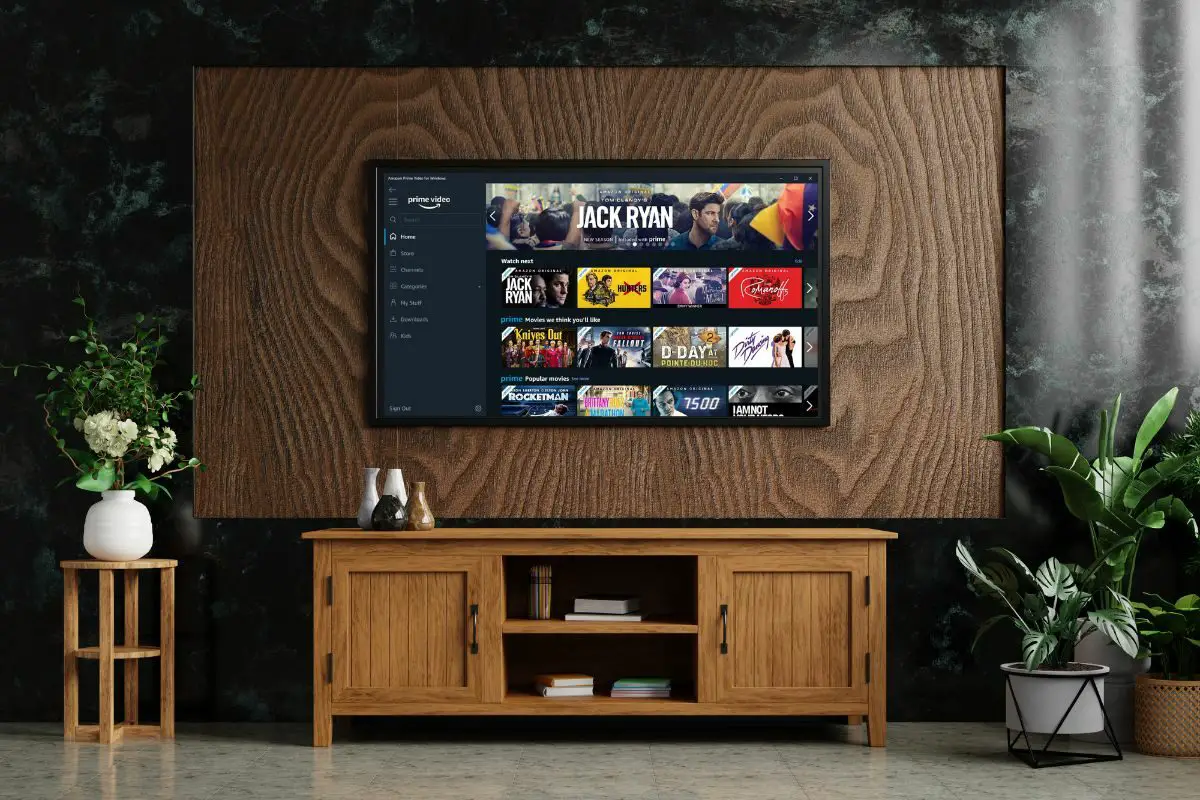 Streaming Prime Video on the Wall Mounted Television