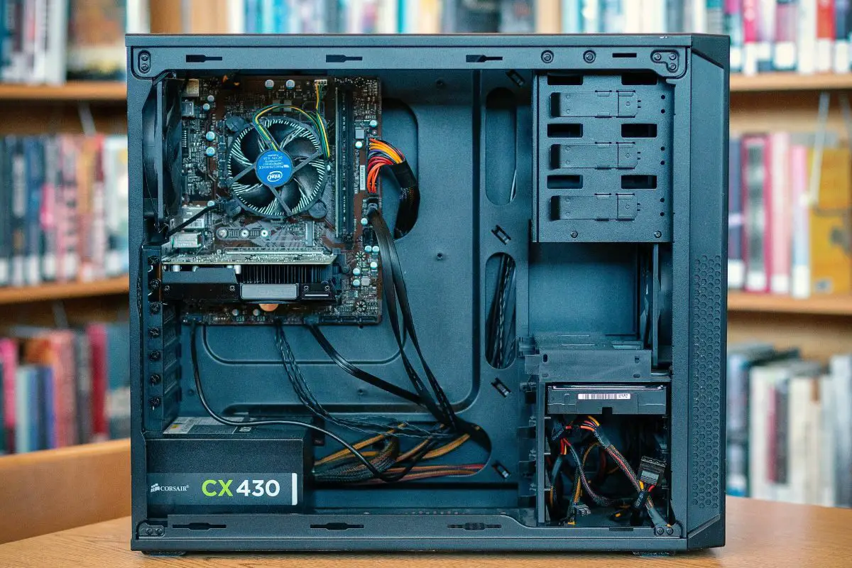 Basic PC Tower Built with Essential PC Parts