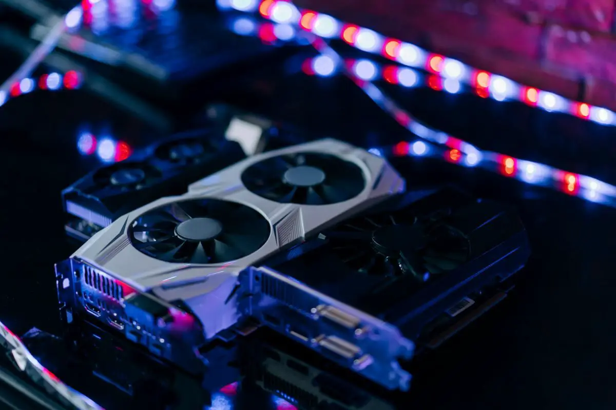 Graphics Card on a Black Table